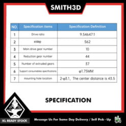 3d printer hgx extruder full metal dual gear ae replaces orbiter voron ender3 short-range e3d v6